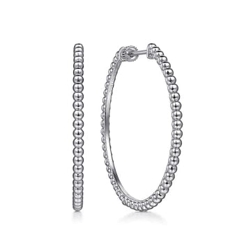 Gabriel & Co. 925 Sterling Silver Bujukan 40mm Classic Hoop Earrings - Skeie's Jewelers