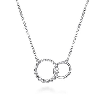 Gabriel & Co. Sterling Silver Bujukan Double Circle Necklace