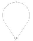 Gabriel & Co. Sterling Silver Bujukan Double Circle Necklace - Skeie's Jewelers