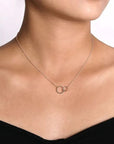 Gabriel & Co. Sterling Silver Bujukan Double Circle Necklace - Skeie's Jewelers