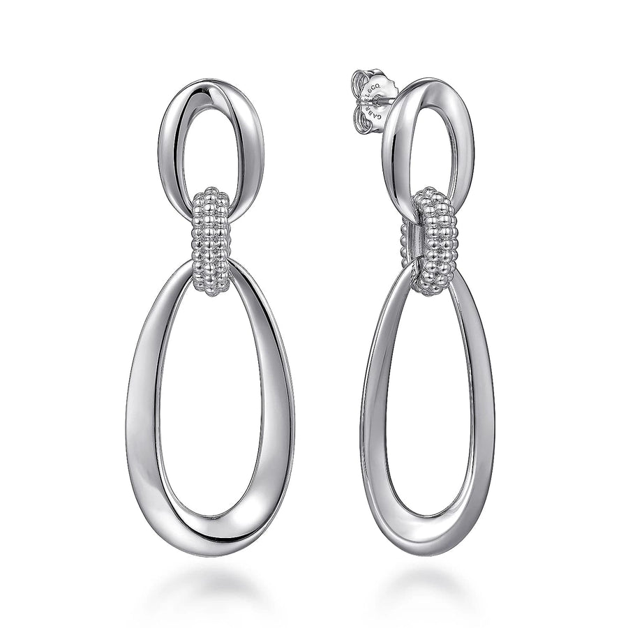 Gabriel & Co. 925 Sterling Silver Bujukan Drop Stud Earrings - Skeie's Jewelers