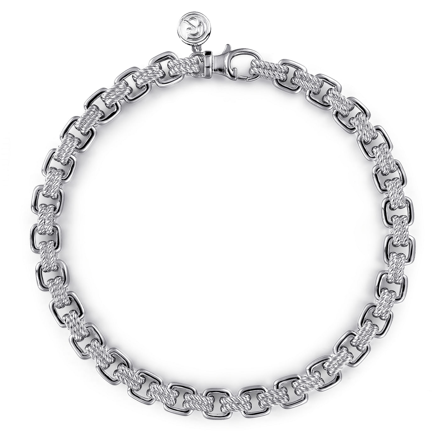 Gabriel & Co. Sterling Silver Boxy-Style Chain Bracelet - Skeie's Jewelers