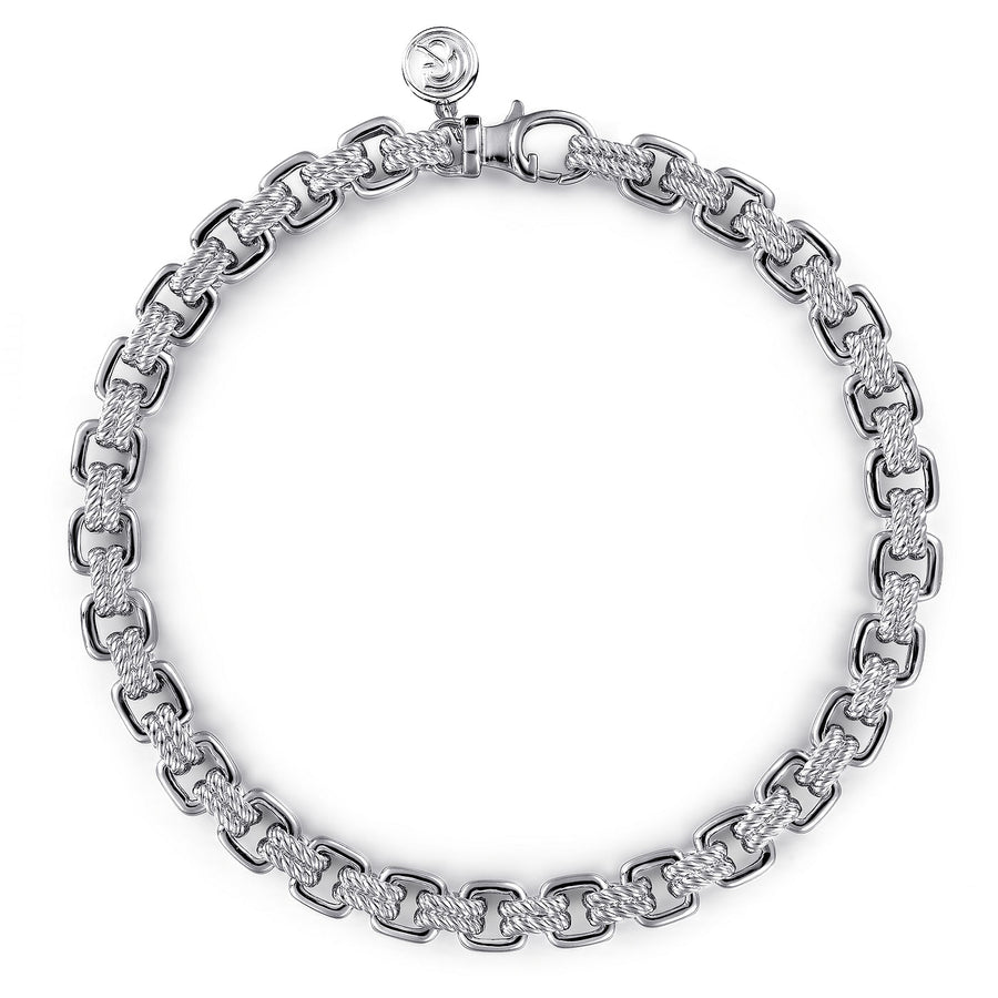 Gabriel & Co. Sterling Silver Boxy-Style Chain Bracelet