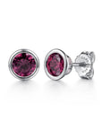 Gabriel & Co. Sterling Silver Gemstone Bezel Studs