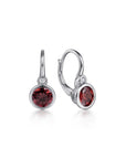 Gabriel & Co. Sterling Silver Gemstone & Diamond Leverback Earrings