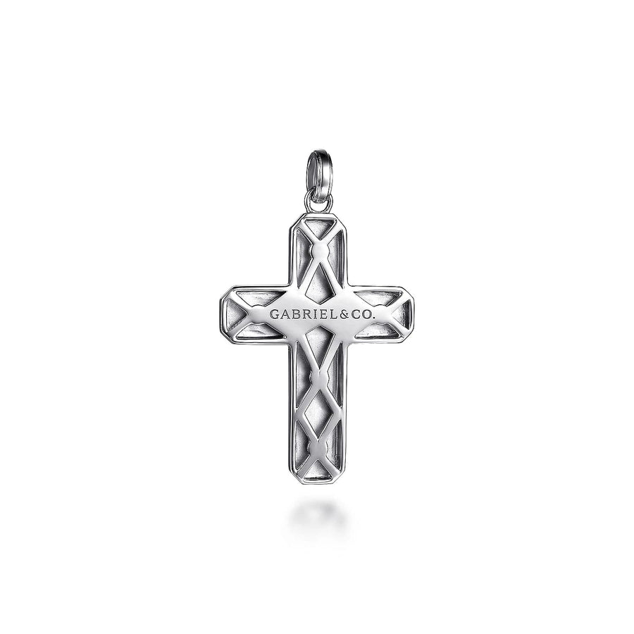 Gabriel & Co. 925 Sterling Silver Geometric Cross Pendant - Skeie's Jewelers