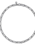 Gabriel & Co. 925 Sterling Silver Oval Link Chain Necklace with Bujukan Stations - Skeie's Jewelers