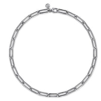 Gabriel & Co. 925 Sterling Silver Oval Link Chain Necklace with Bujukan Stations - Skeie's Jewelers
