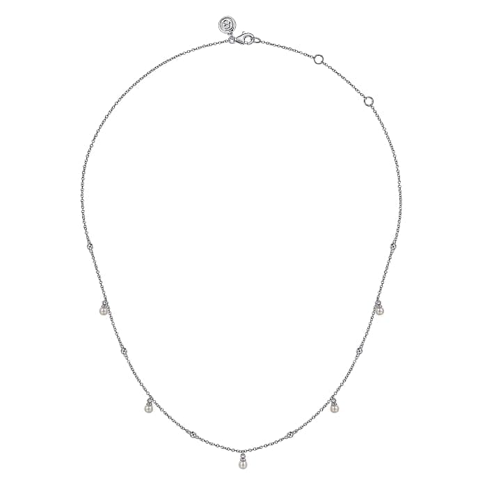 Gabriel & Co. 925 Sterling Silver Pearl Drop Necklace - Skeie's Jewelers