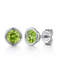 Gabriel & Co. Sterling Silver Gemstone Bezel Studs