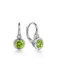 Gabriel & Co. Sterling Silver Gemstone & Diamond Leverback Earrings