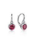 Gabriel & Co. Sterling Silver Gemstone & Diamond Leverback Earrings