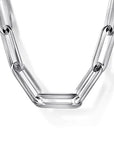 Gabriel & Co. Sterling Silver Solid Paper Clip Chain Necklace - Skeie's Jewelers