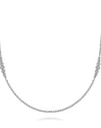 Gabriel & Co. 925 Sterling Silver Station Necklace - Skeie's Jewelers