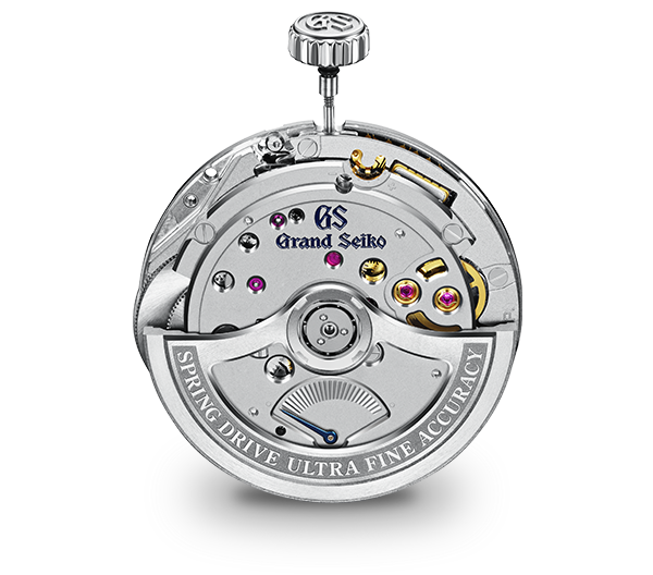 Grand Seiko watch mechanism on a white background