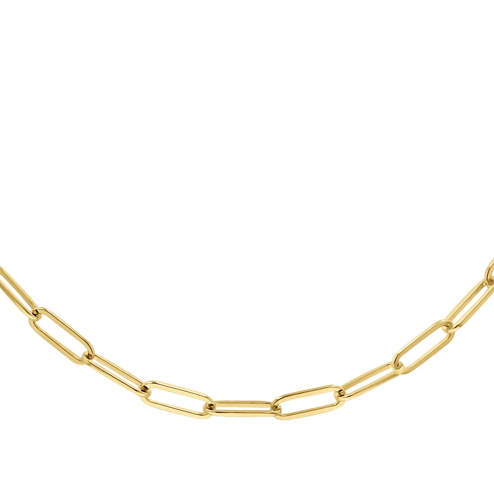 Yellow Gold Layered Basics 24" Paperclip Chain - Skeie's Jewelers