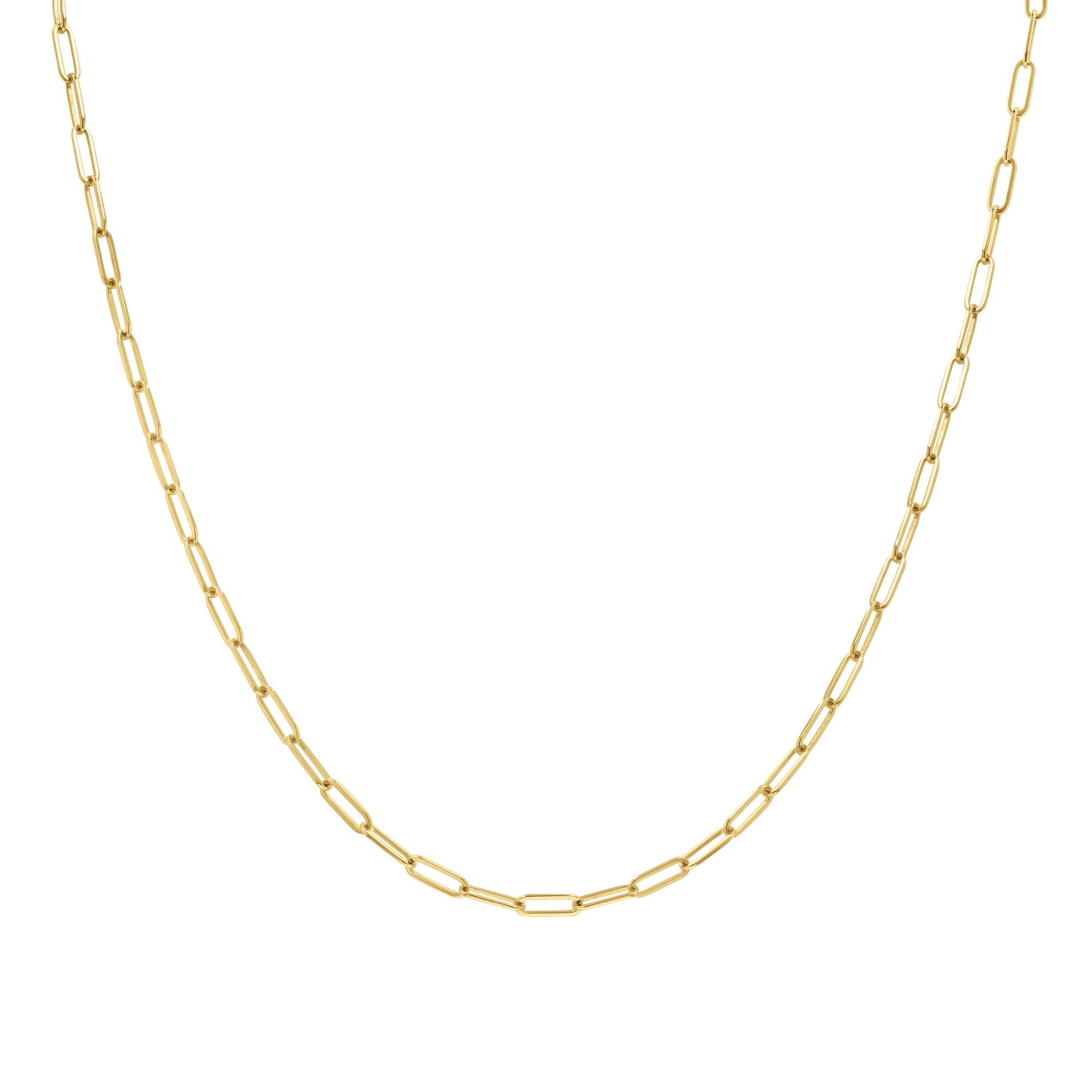 Yellow Gold Layered Basics 24" Paperclip Chain - Skeie's Jewelers