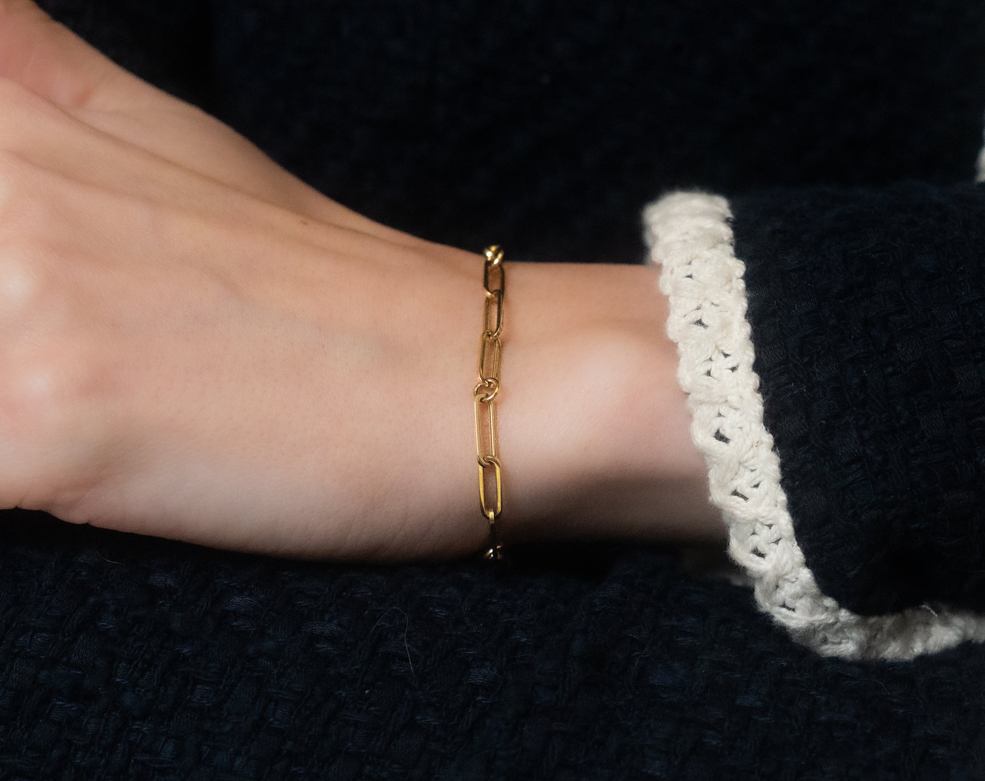 Roberto Coin Round Link Paperclip Bracelet - Skeie's Jewelers