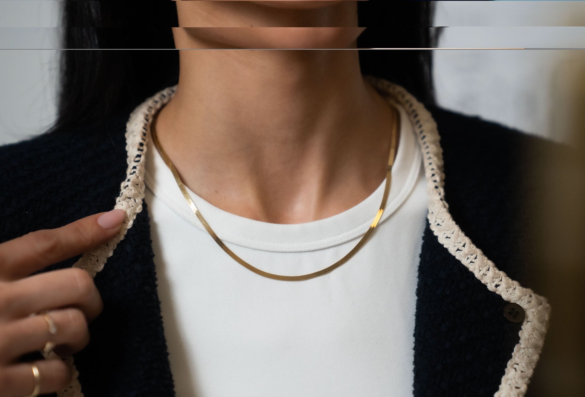 Gold Herringbone Chain Necklace - Skeie's Jewelers