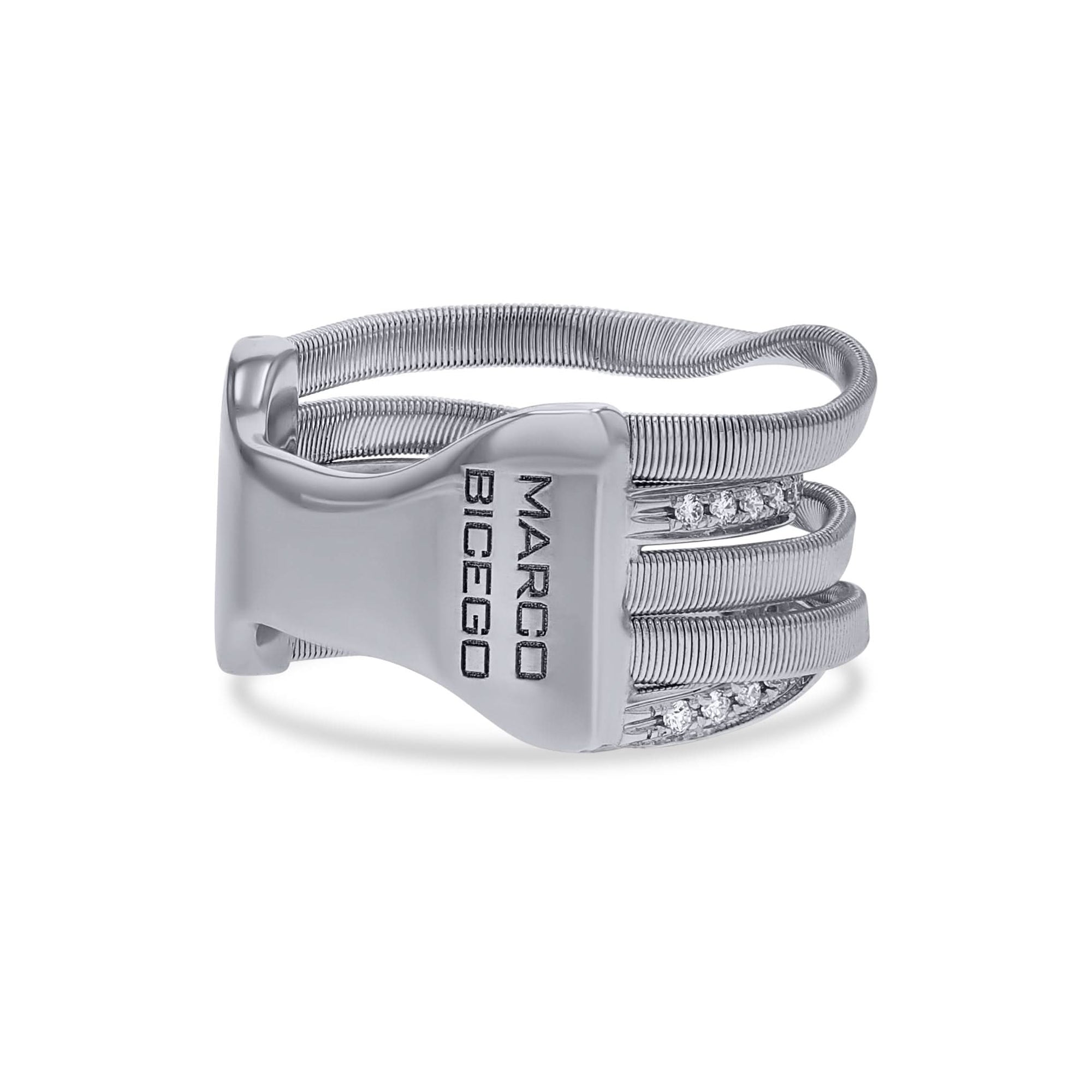 Marco Bicego White Gold 5-Strand Diamond Coil Ring - Skeie's Jewelers