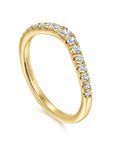 Gabriel & Co. Curved-14K Yellow Gold Diamond Anniversary Band - Skeie's Jewelers