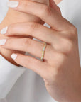 Gabriel & Co. Curved-14K Yellow Gold Diamond Anniversary Band - Skeie's Jewelers