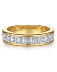Gabriel & Co. 14K Yellow Gold Channel Baguette Diamond Anniversary Band - Skeie's Jewelers