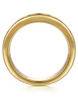 Gabriel & Co. 14K Yellow Gold Channel Baguette Diamond Anniversary Band - Skeie's Jewelers