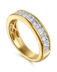 Gabriel & Co. 14K Yellow Gold Channel Baguette Diamond Anniversary Band - Skeie's Jewelers