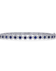 Blue Sapphire and Diamond Bangle Bracelet - Skeie's Jewelers