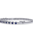 Blue Sapphire and Diamond Bangle Bracelet - Skeie's Jewelers