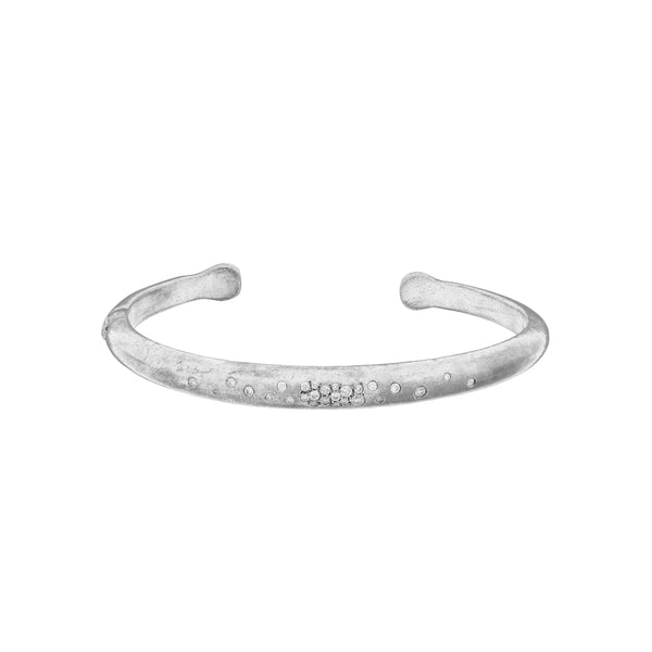 Sterling Silver 'Boogie' Diamond Pave Cuff