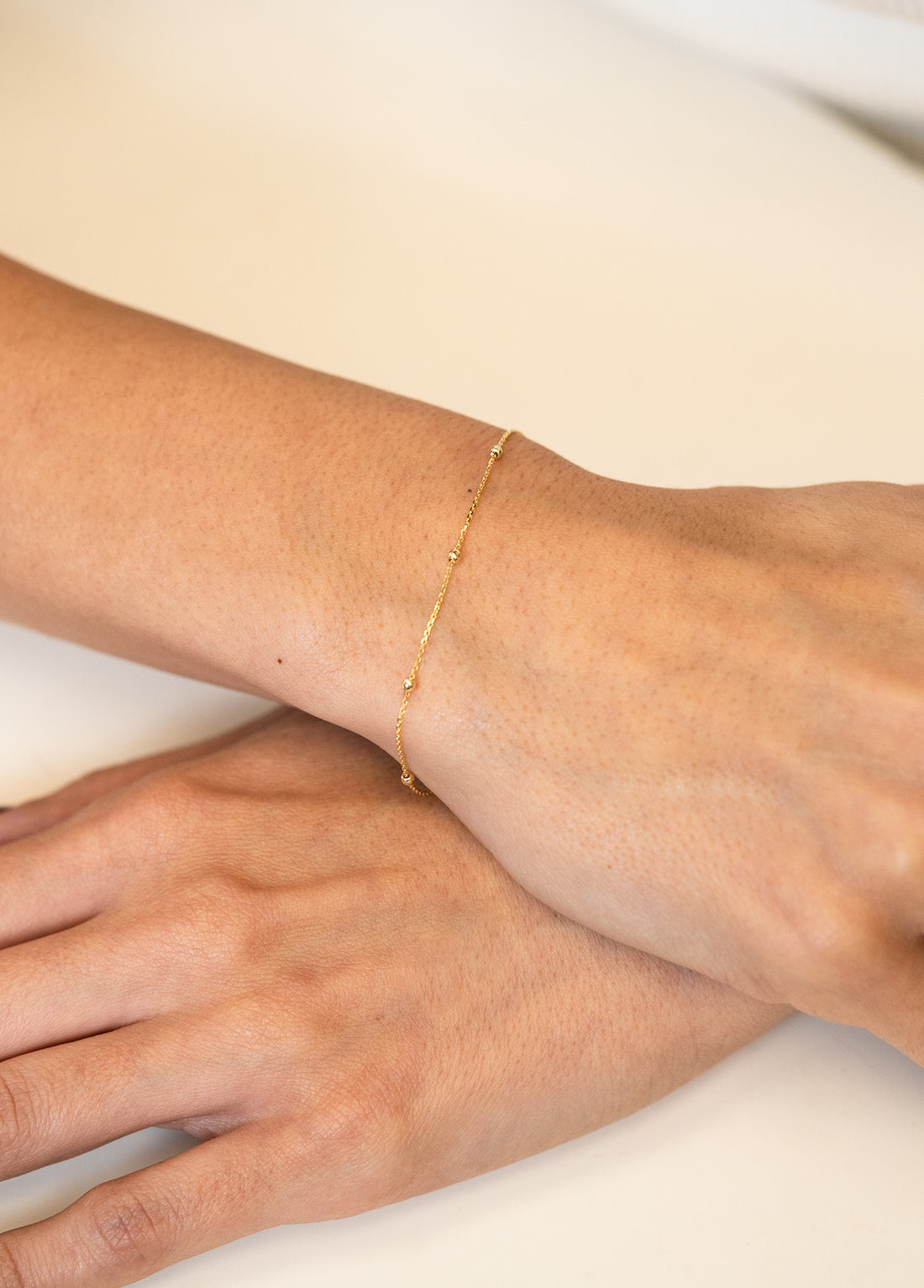 Skeie's Jewelers Bead Yellow Gold Bracelet