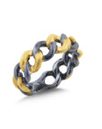 Lika Behar Yellow Gold & Oxidized Silver 'Carla' Link Ring - Skeie's Jewelers