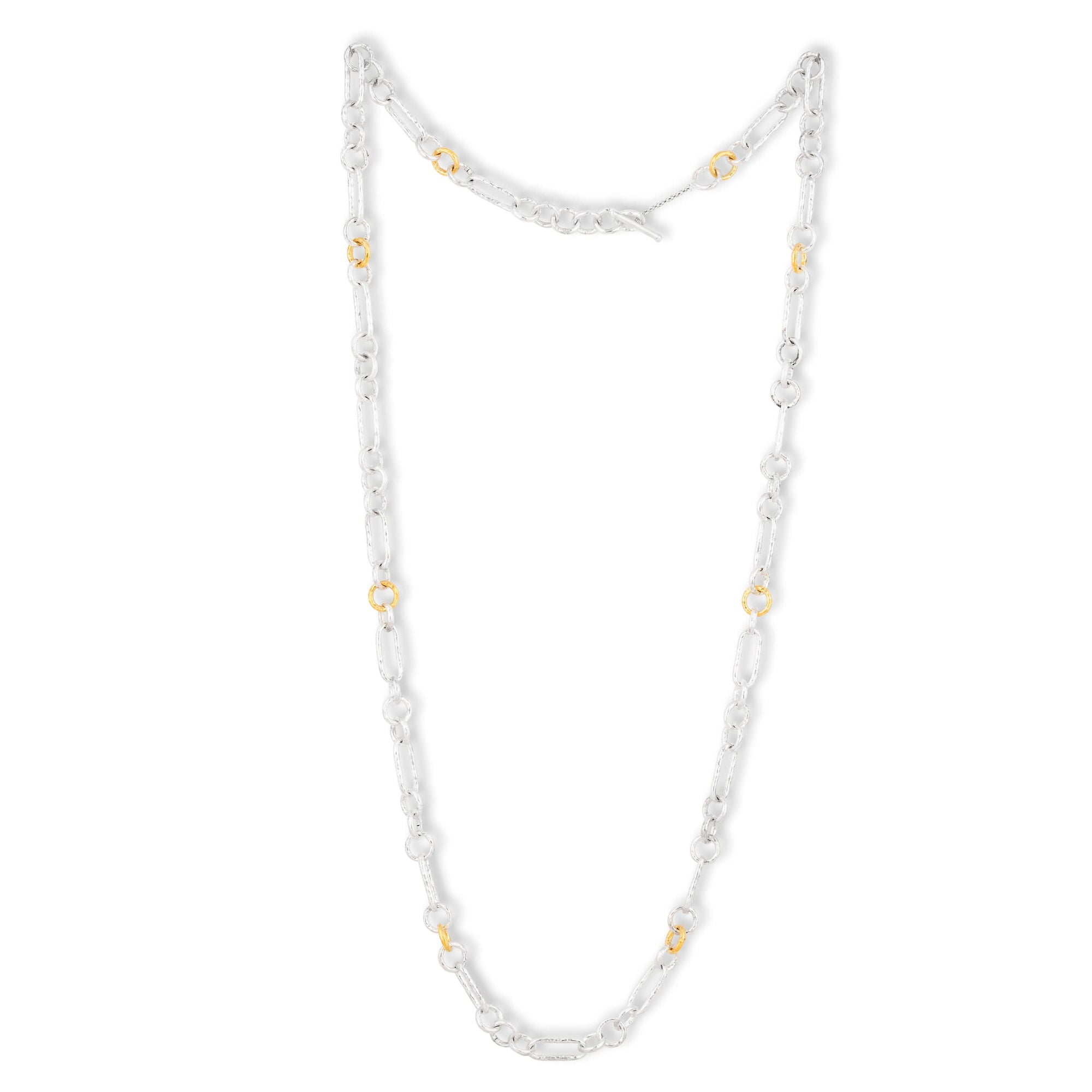 Lika Behar 'Casey' Silver and Gold Link Chain - Skeie's Jewelers