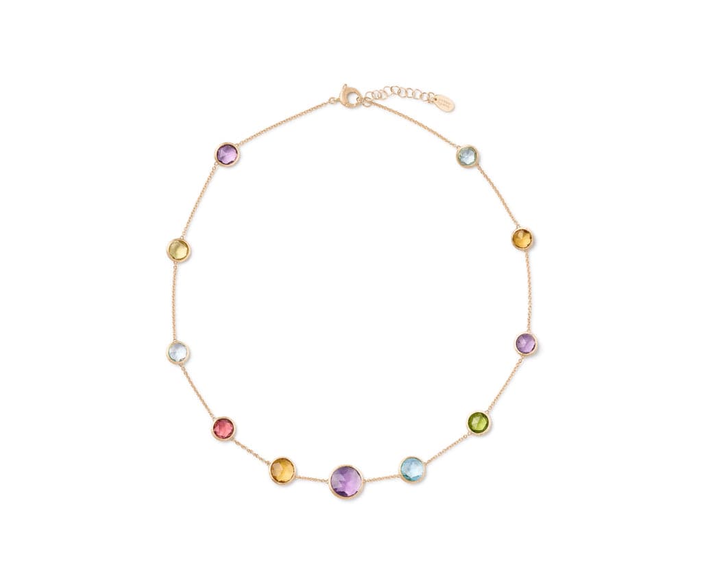 Marco Bicego® 'Jaipur' Yellow Gold Mixed Gemstone Necklace - Skeie's Jewelers