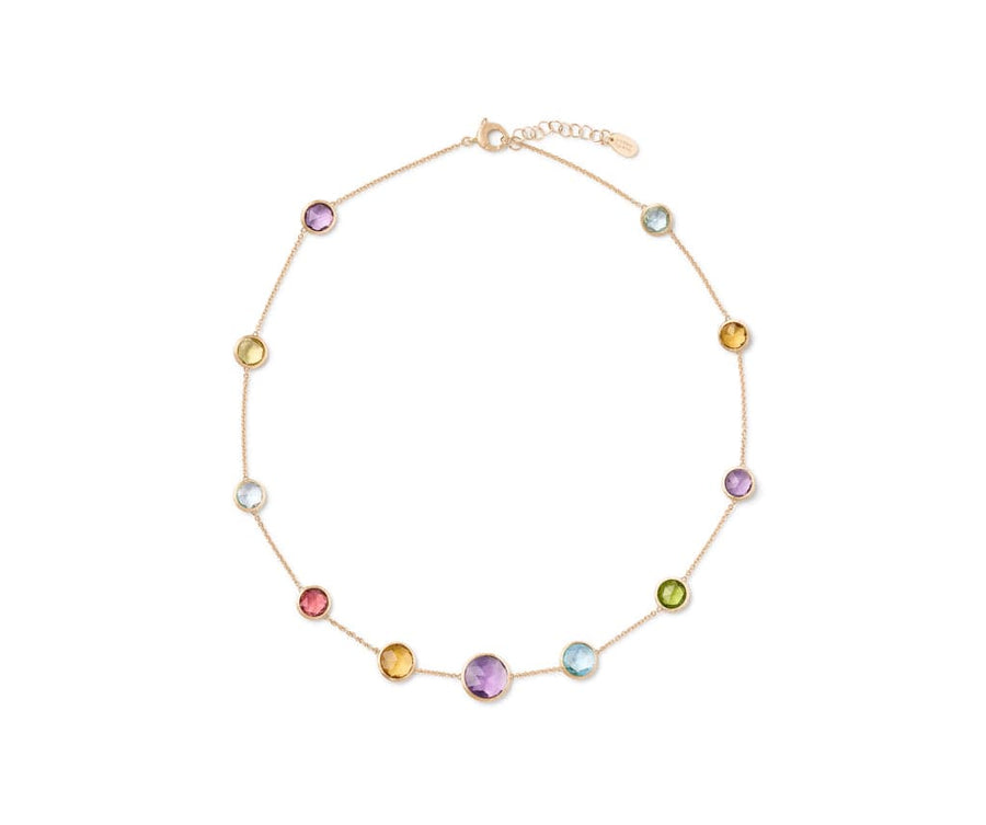 Marco Bicego® 'Jaipur' Yellow Gold Mixed Gemstone Necklace - Skeie's Jewelers