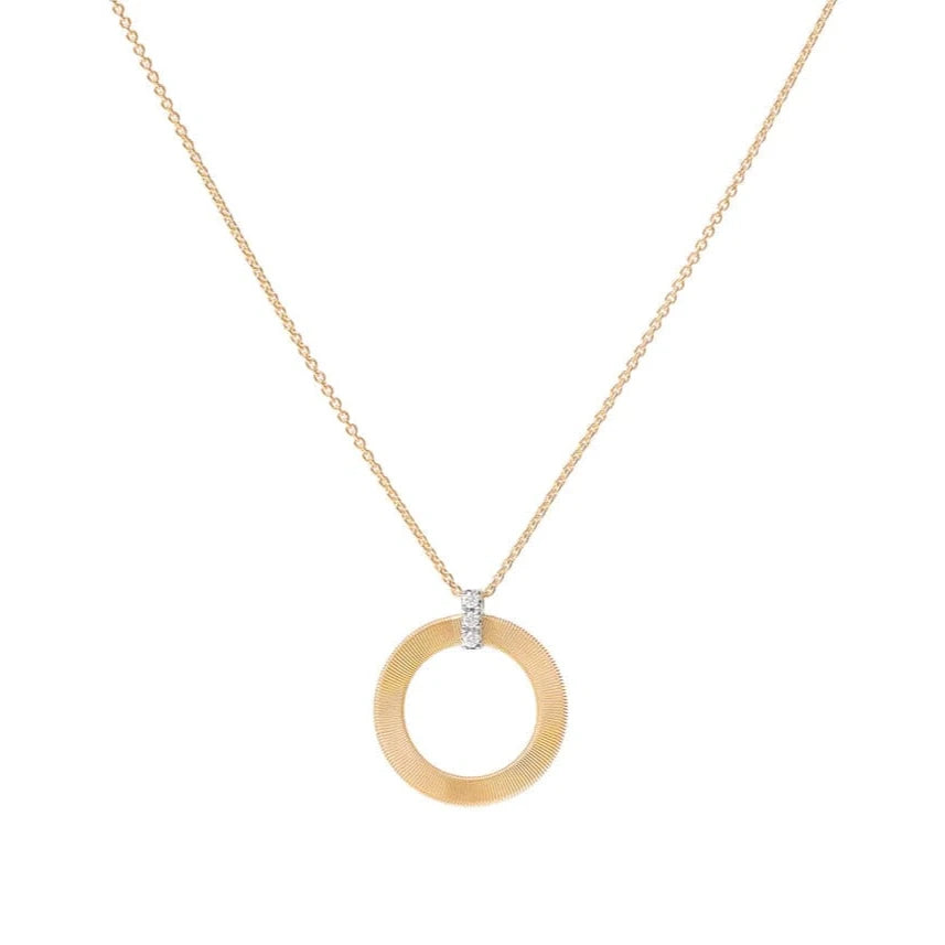 Yellow Gold Circle Pendant Necklace by Marco Bicego - Skeie's Jewelers