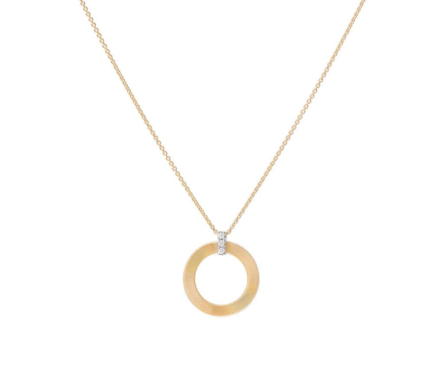 Yellow Gold Circle Pendant Necklace by Marco Bicego - Skeie's Jewelers