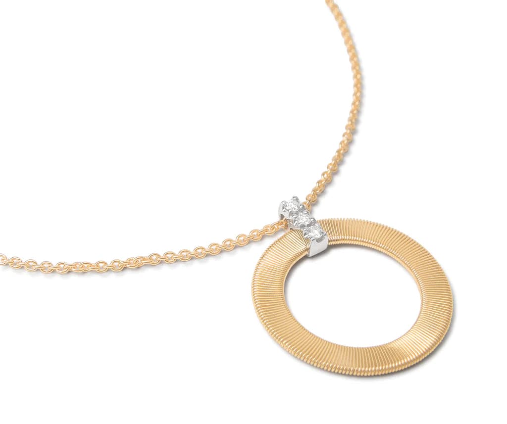 Yellow Gold Circle Pendant Necklace by Marco Bicego - Skeie's Jewelers