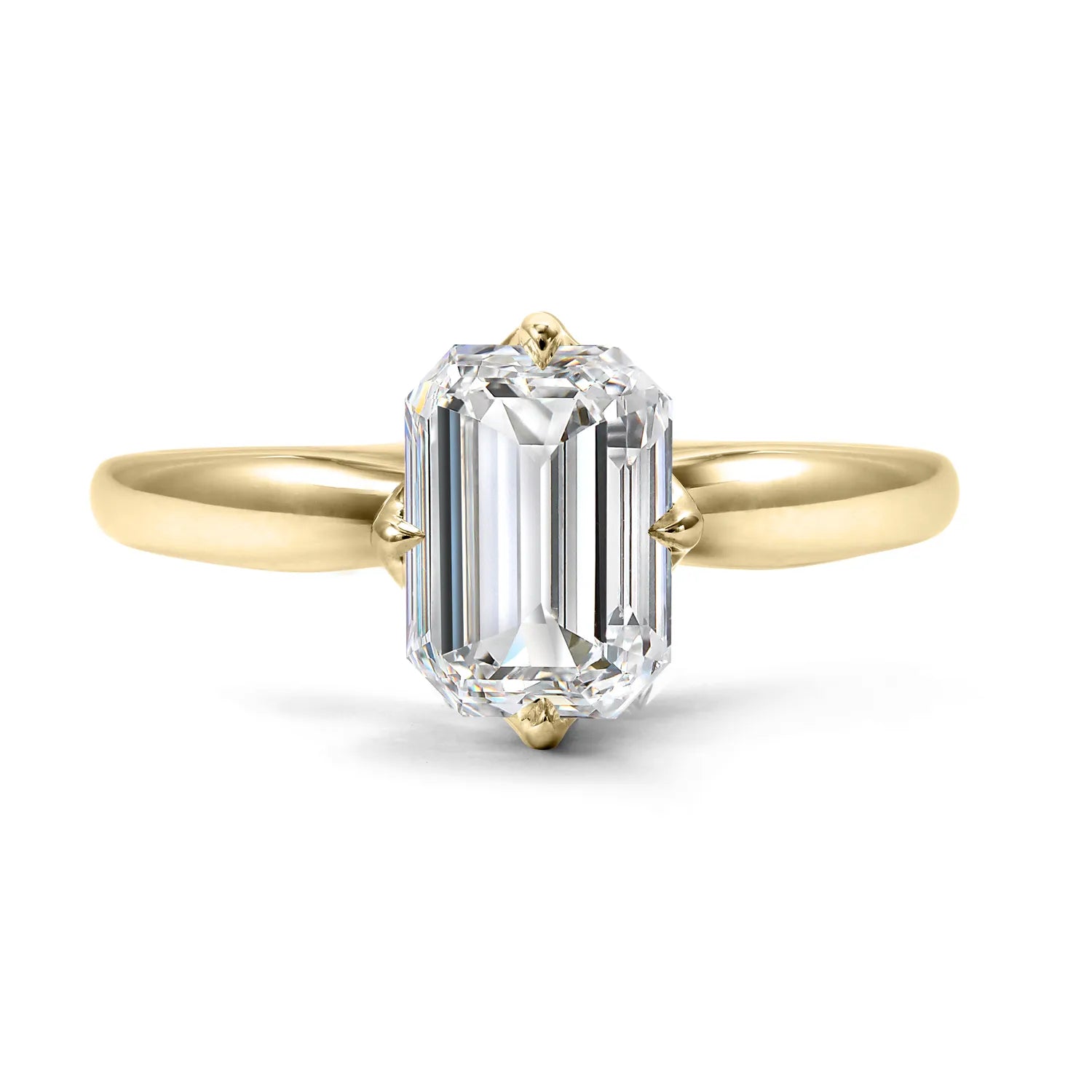 Emerald Cut Lab-Diamond Solitaire Engagement Ring - Skeie's Jewelers