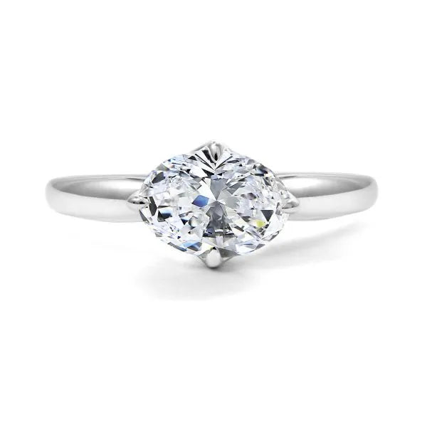 Signature East-West Oval Diamond Solitaire Engagement Ring - Skeie's Jewelers