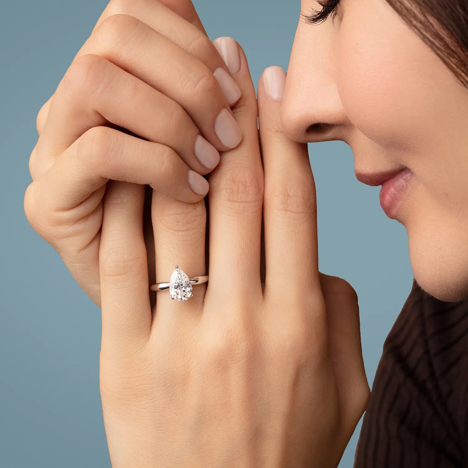 Signature Pear Diamond Solitaire Engagement Ring - Skeie's Jewelers