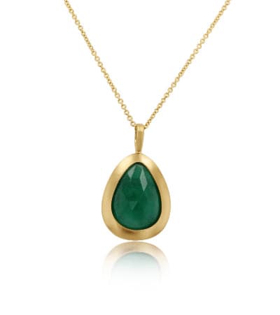 African Emerald Bezel Pendant - Skeie's Jewelers