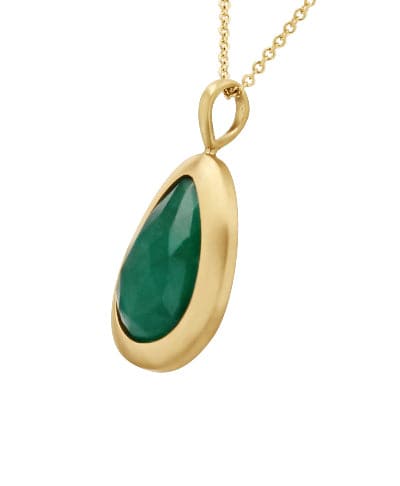 African Emerald Bezel Pendant - Skeie's Jewelers