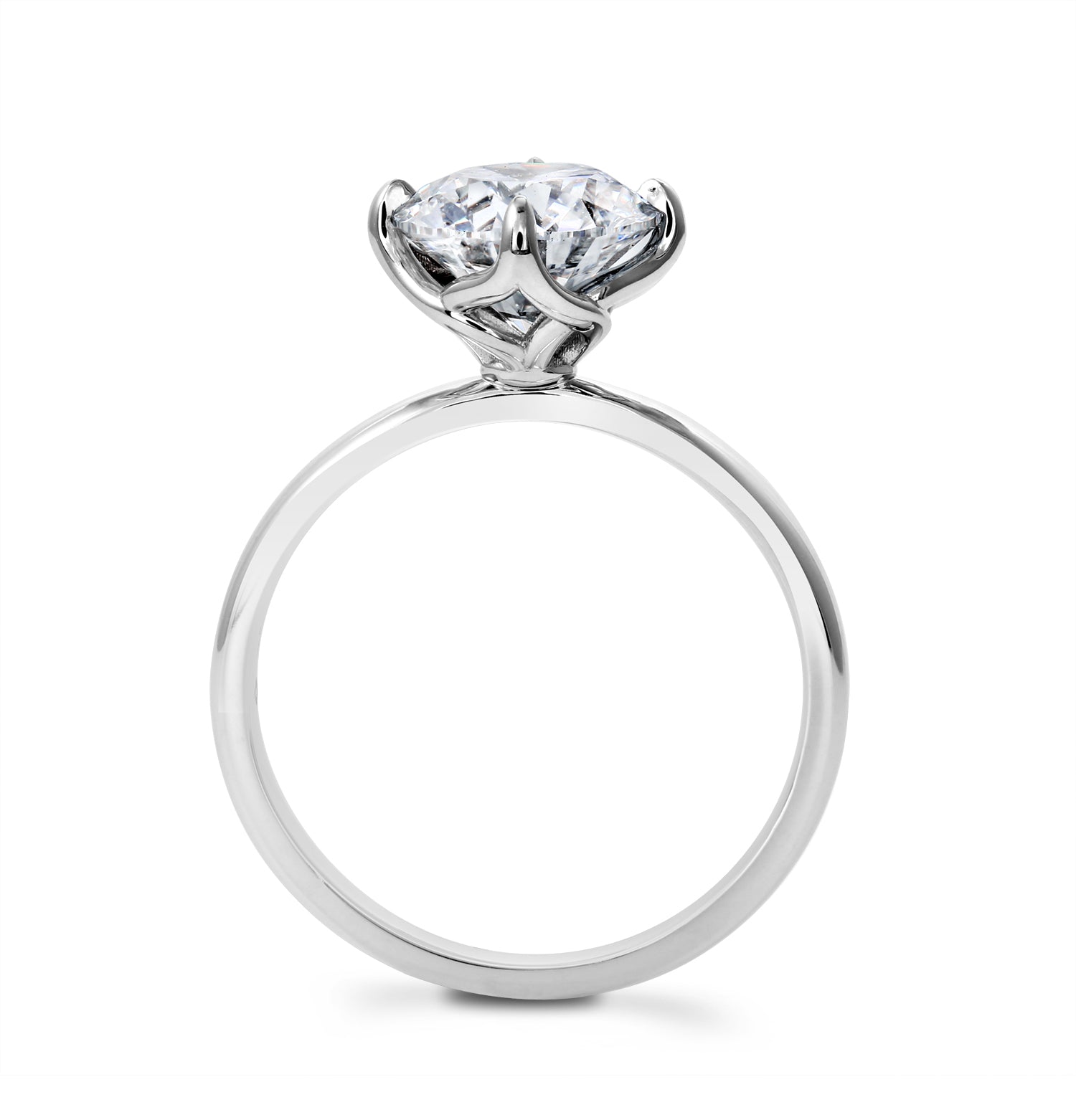 Clarity Diamond™ Signature Lab Grown Round Diamond Solitaire Engagement Ring Upright - Skeie's Jewelers