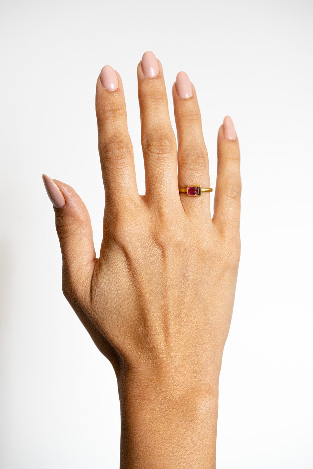 Lika Behar Yellow Gold Bicolor Pink Tourmaline Gemstone Ring - Skeie's Jewelers