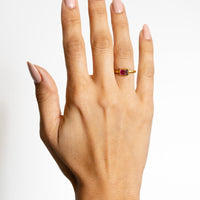 Lika Behar Yellow Gold Bicolor Pink Tourmaline Gemstone Ring - Skeie's Jewelers