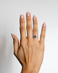 Sapphire and Diamond Halo Ring - Skeie's Jewelers