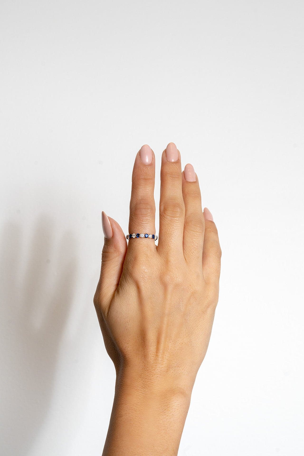JB Star Diamond & Sapphire Eternity Band Ring - Skeie's Jewelers